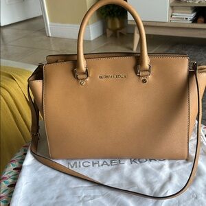 Michael Kors Camel Satchel Bag. NWT